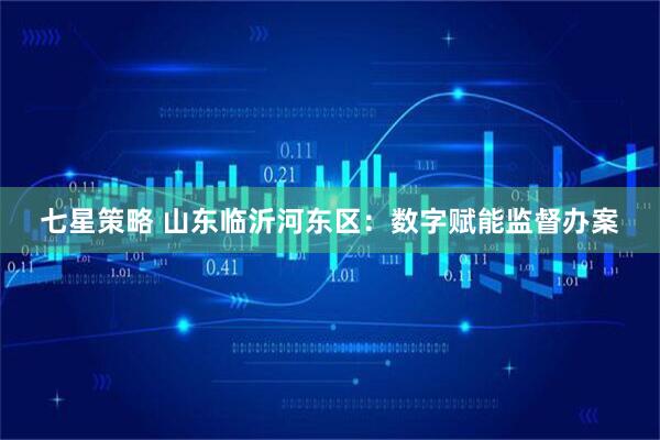 七星策略 山东临沂河东区：数字赋能监督办案